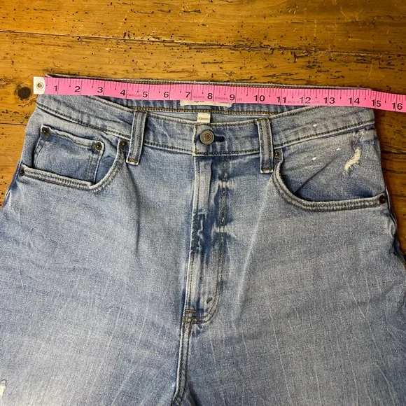 Abercrombie & Fitch Curve Love High Rise The Skinny Distressed Jeans Size 30/10L - Picture 6 of 13